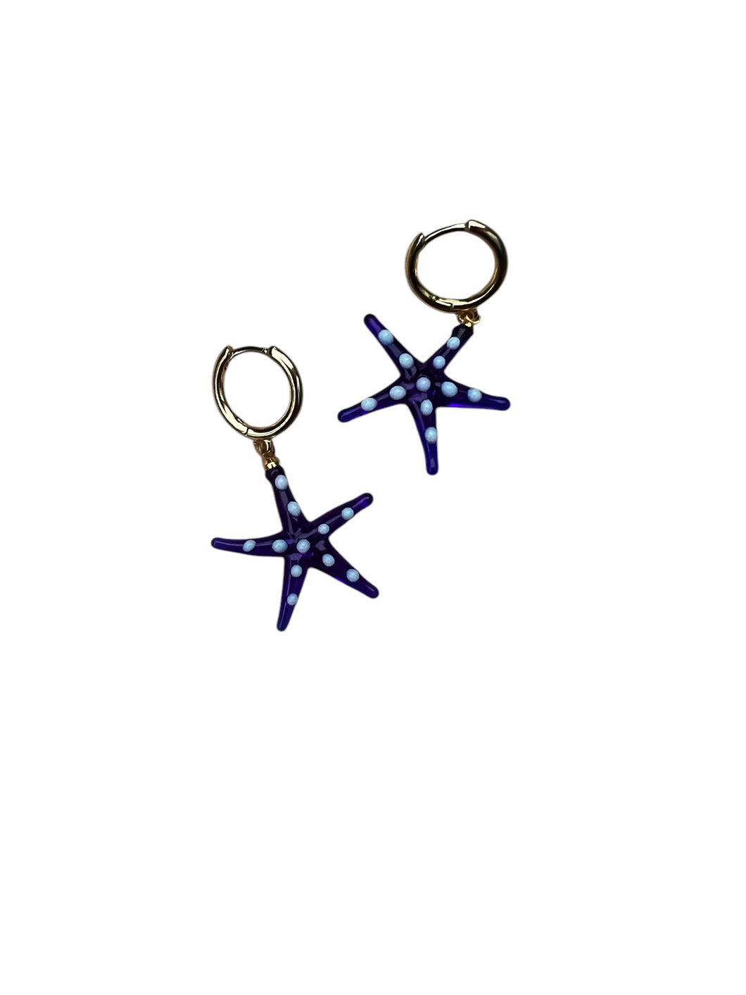 Starfish huggie hoops