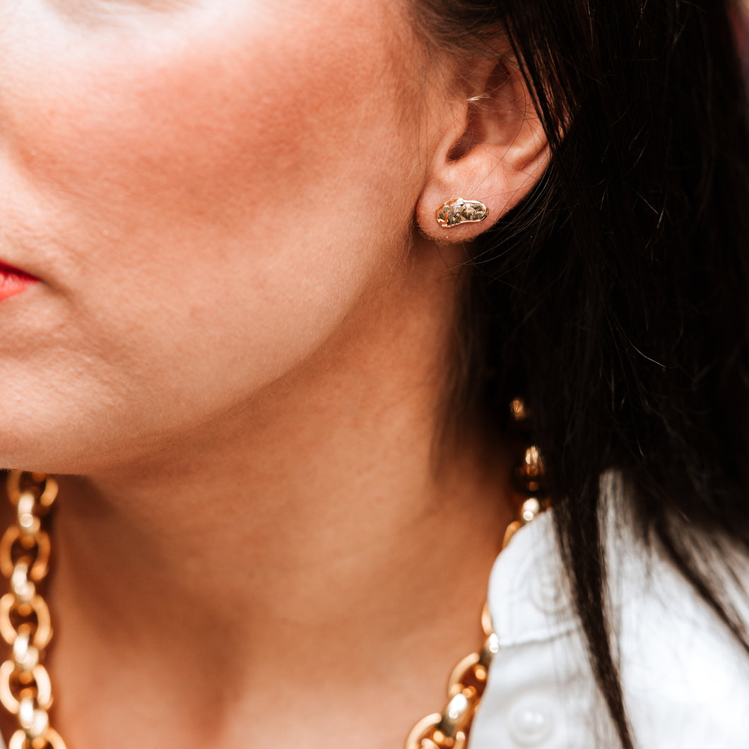 Gold  nugget studs