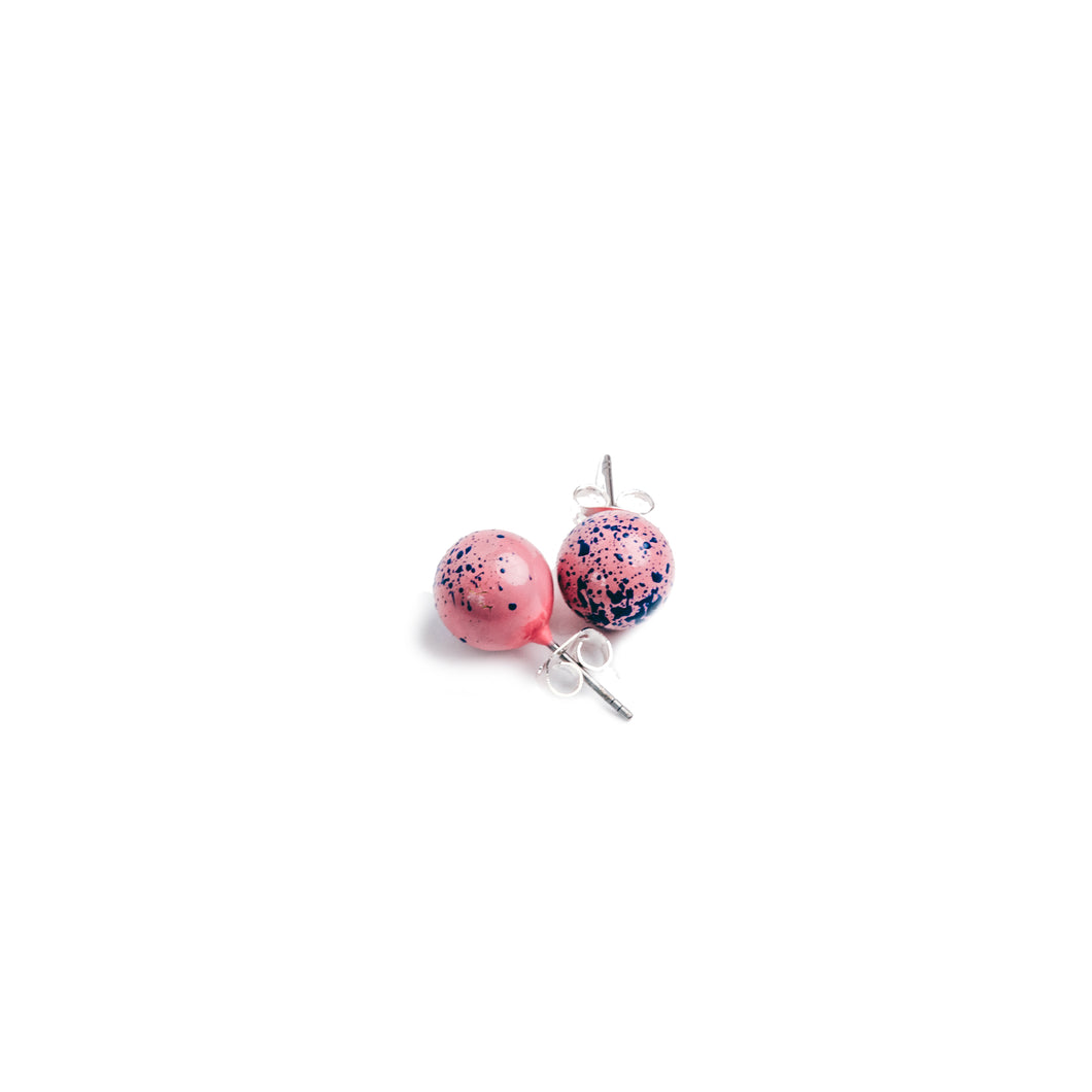 Jackson Pollock Splatter Studs - Pink & Blue/Green